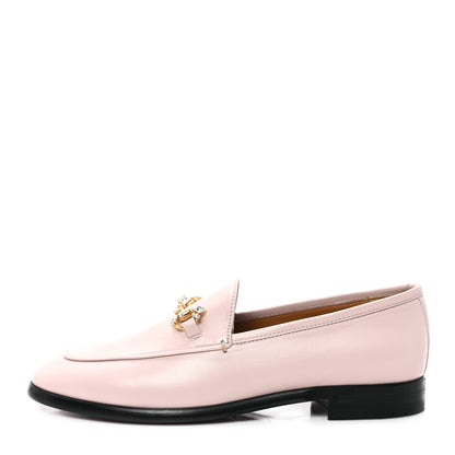 Gucci Malaga Kid Crystal Horsebit Womens Jordaan Loafers 37 Pink Hibiscus 1 of 10