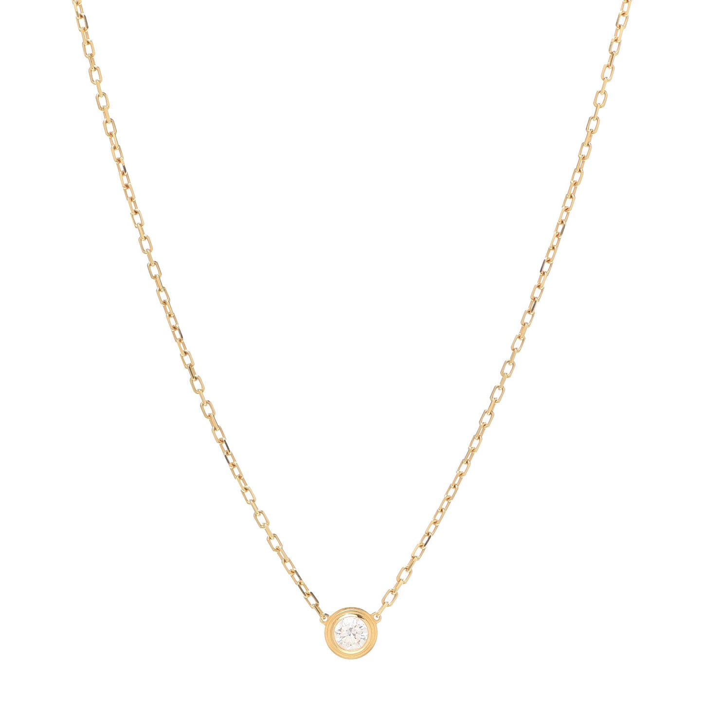 18K Yellow Gold Diamond LM D'Amour Pendant Necklace