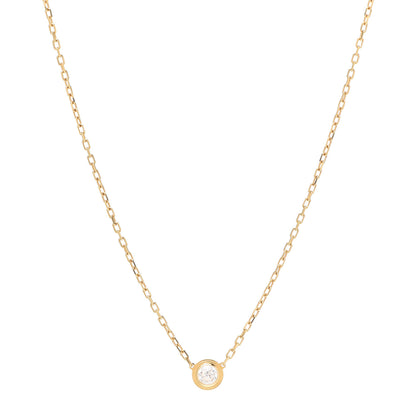 Cartier 18K Yellow Gold Diamond LM D'Amour Pendant Necklace 1 of 6