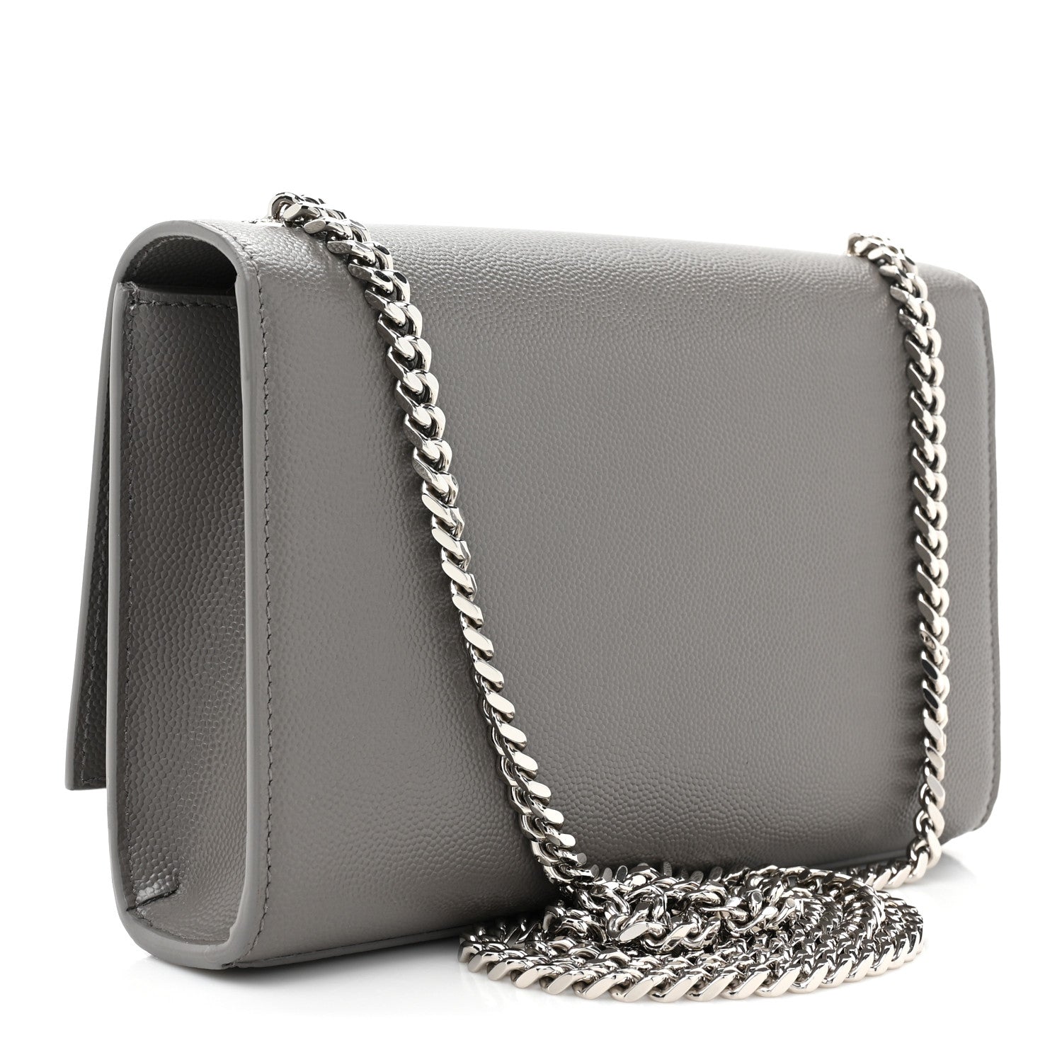 Saint Laurent Grain De Poudre Small Monogram Kate Satchel Storm 3 of 11