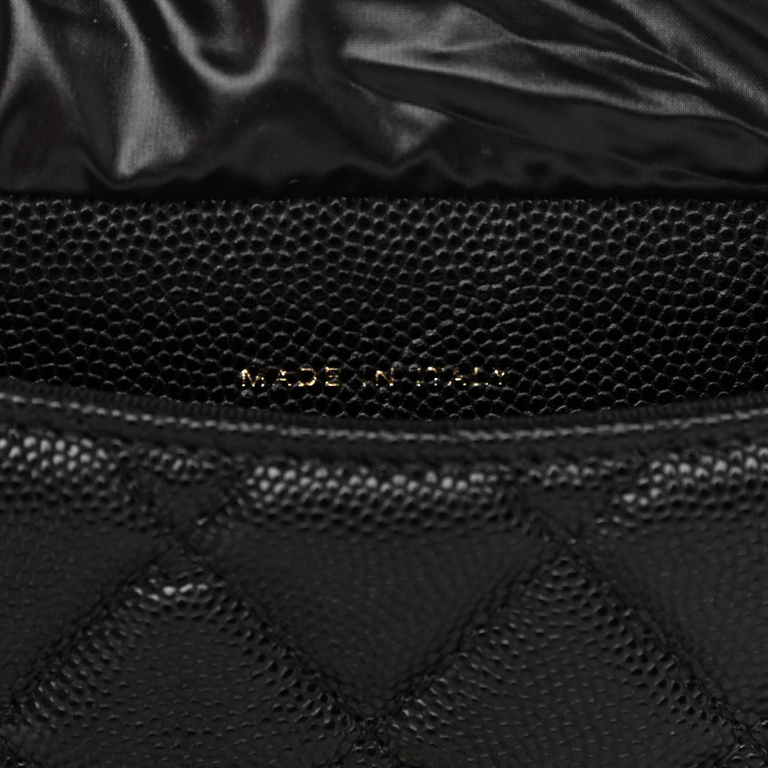 Chanel Caviar Fabric Quilted Foldable Tote With Chain Black Multicolor 10 of 15