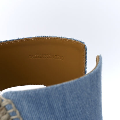 Hermes Denim Canvas Mens Antigua Espadrille Sandals 44 Bleu Clair 8 of 9