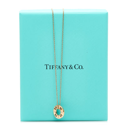 Tiffany 18K Rose Gold Diamond Atlas Pierced Pendant Necklace 6 of 6