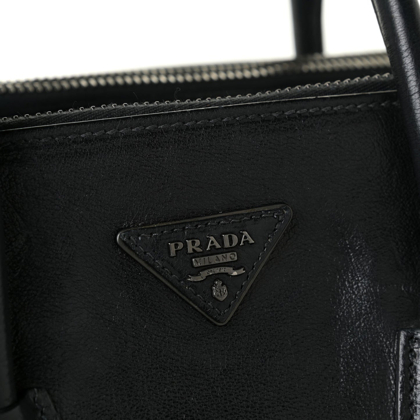 Glace Calf Twin Pocket Tote Black