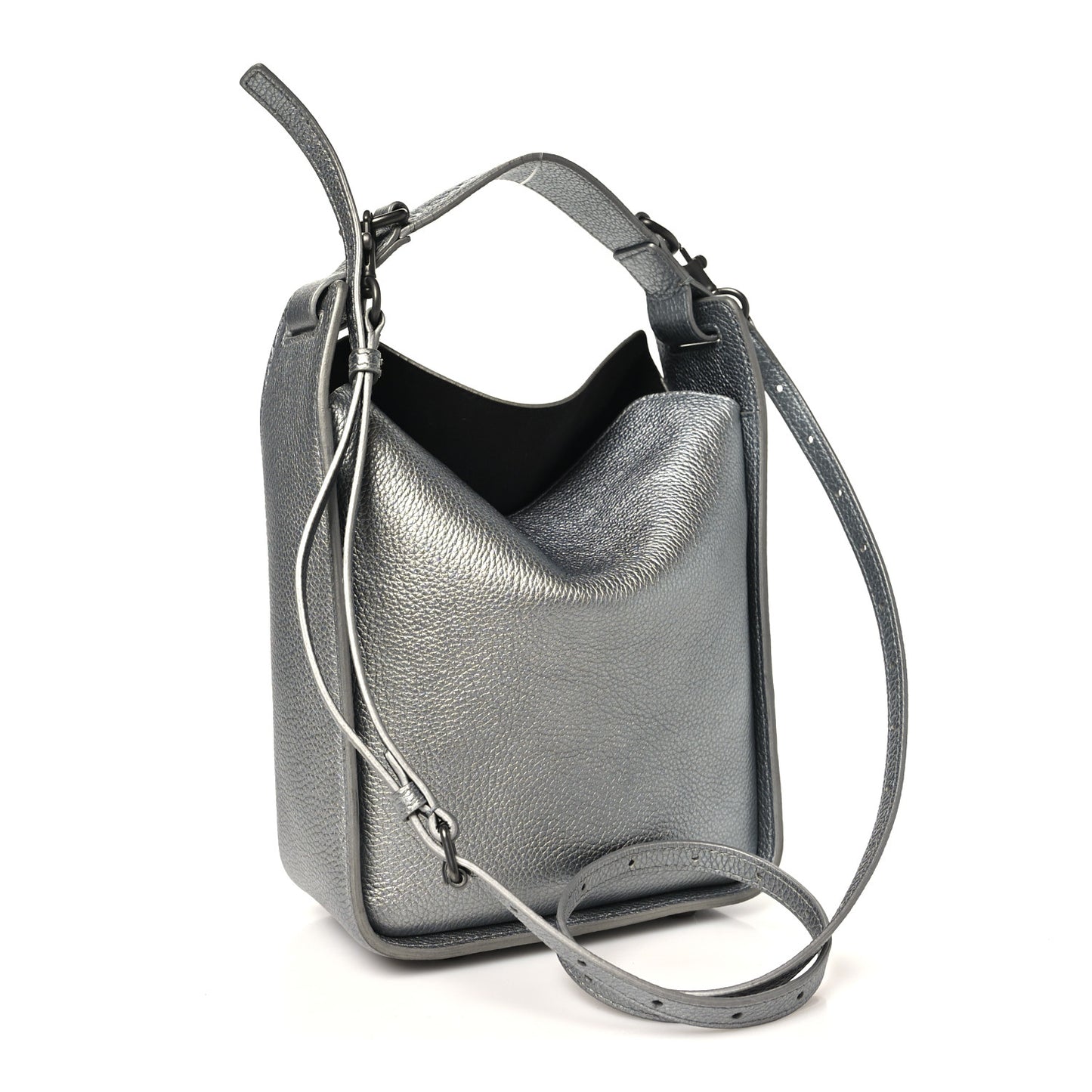Metallic Calfskin XS Tool 2.0 North-South Tote Silver