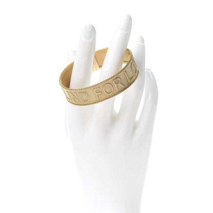 Gucci 18K Yellow Gold Mesh Love Is Blind Bracelet 2 of 8