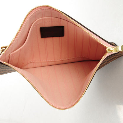 Louis Vuitton Damier Ebene Neverfull MM GM Pochette Rose Ballerine 5 of 7