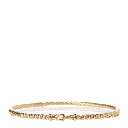 David Yurman 18K Yellow Gold 3mm Cable Buckle Bracelet 1 of 4