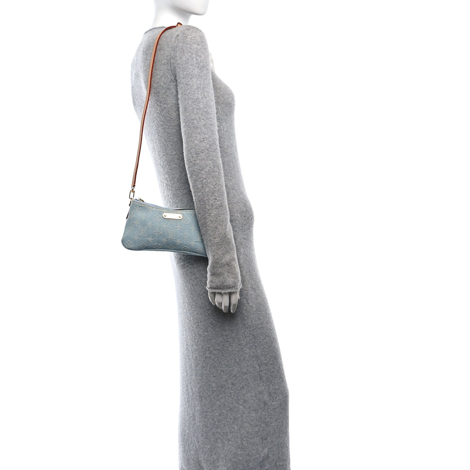 Louis Vuitton Monogram Denim Liv Pochette Sky Blue 2 of 11