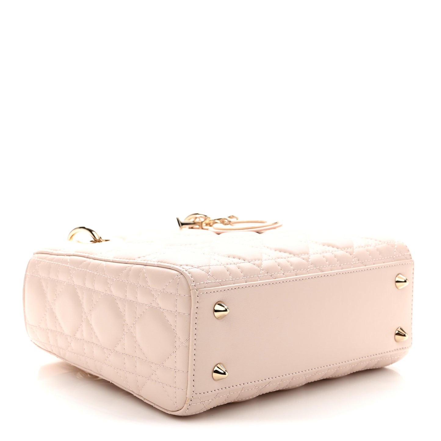 Lambskin Cannage Small Lucky Badges My Lady Dior Pink