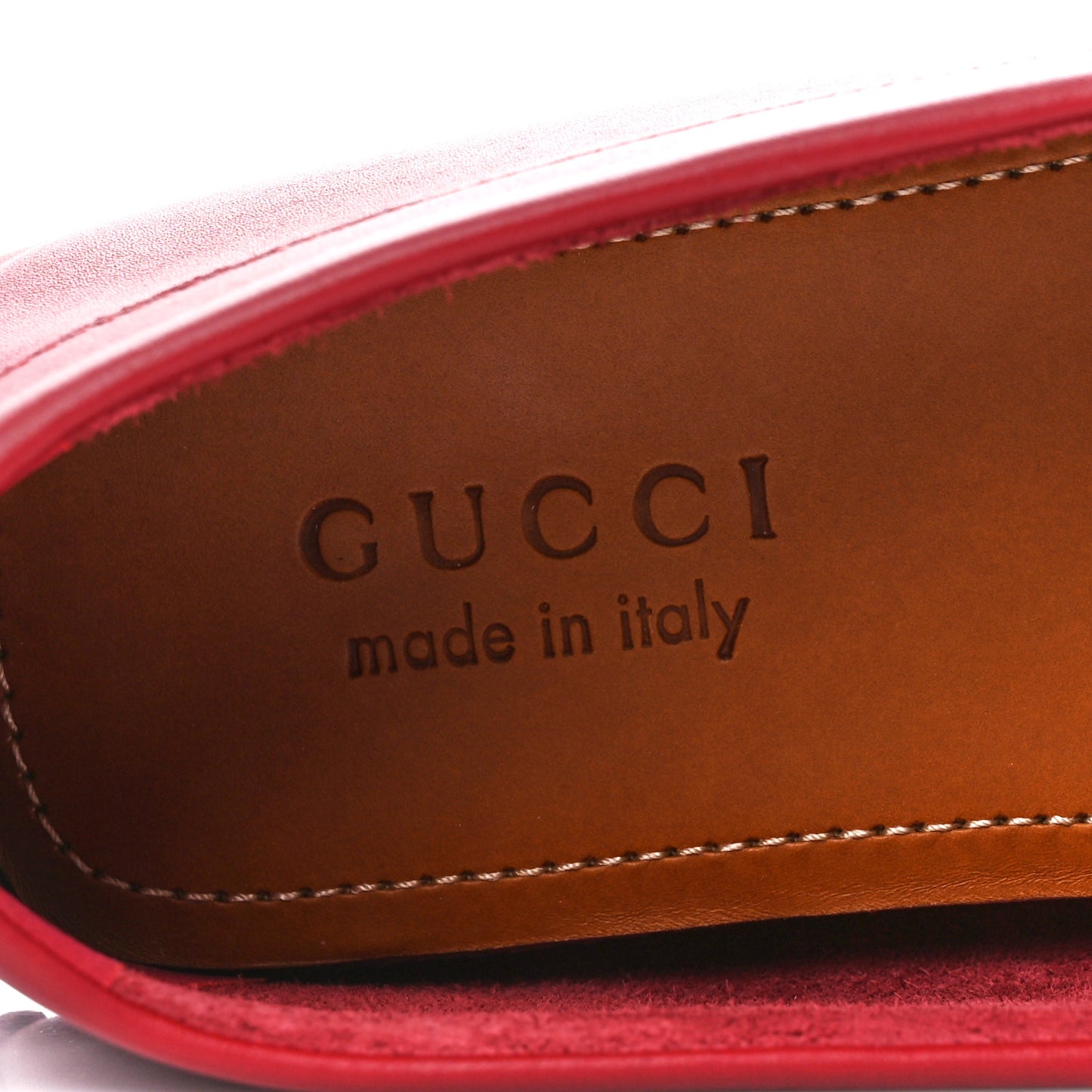 Clove Calfskin Monochrome Mens Interlocking G Driver Loafers 8 Red