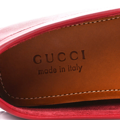 Gucci Clove Calfskin Monochrome Mens Interlocking G Driver Loafers 8 Red 7 of 9