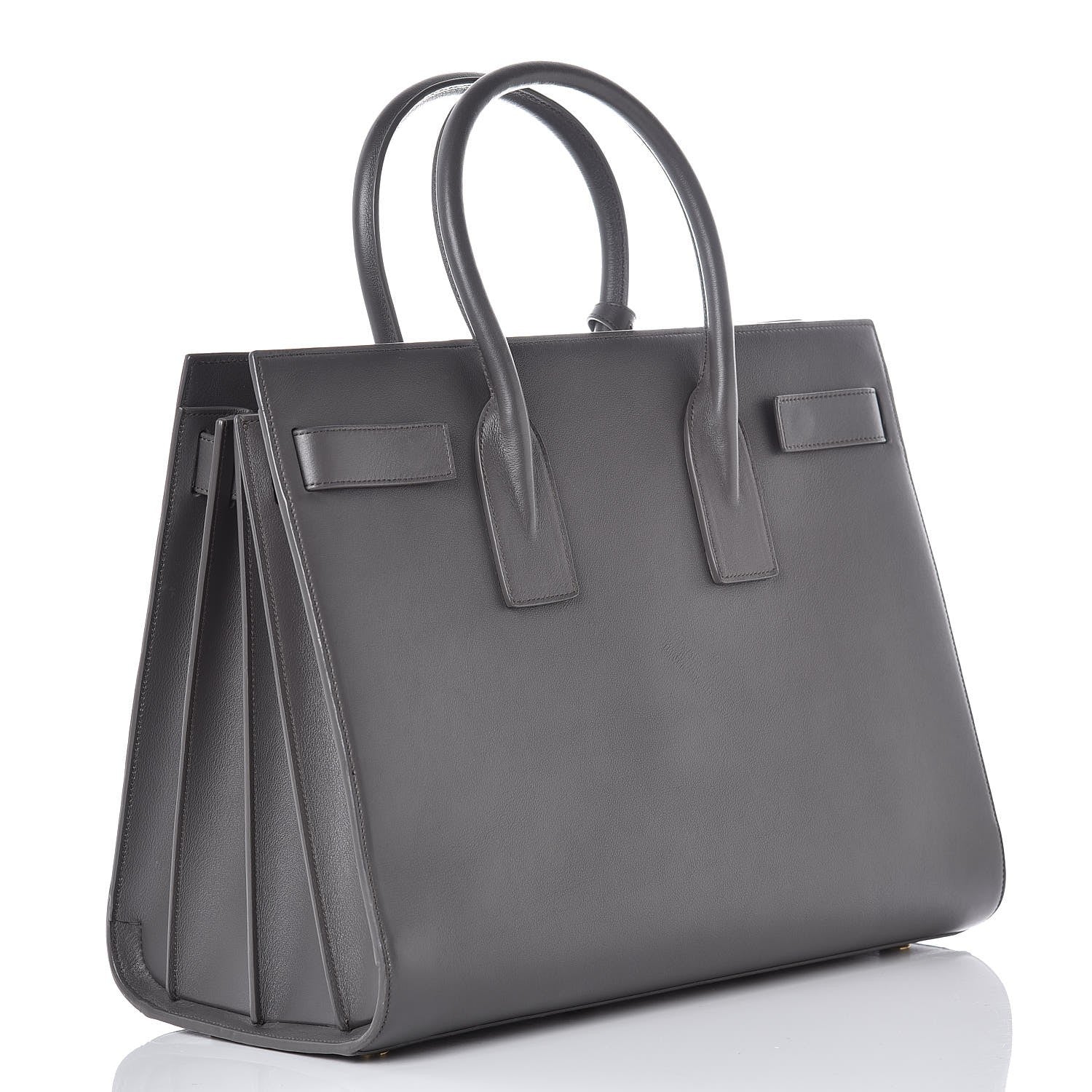 Saint Laurent Calfskin Large Sac De Jour Carryall Fog 3 of 7