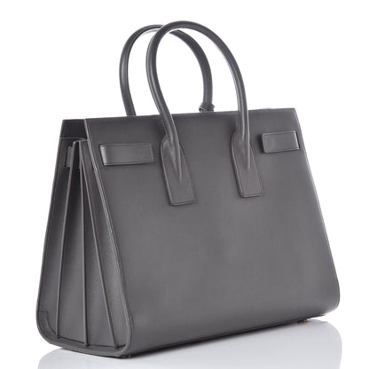 Saint Laurent Calfskin Large Sac De Jour Carryall Fog 3 of 7