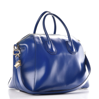 Givenchy Shiny Lord Calfskin Medium Antigona Blue 3 of 14