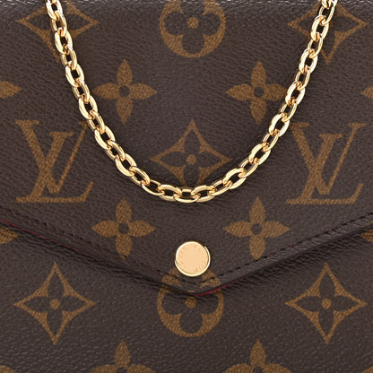 Louis Vuitton Monogram Pochette Felicie Chain Wallet Fuchsia 8 of 11