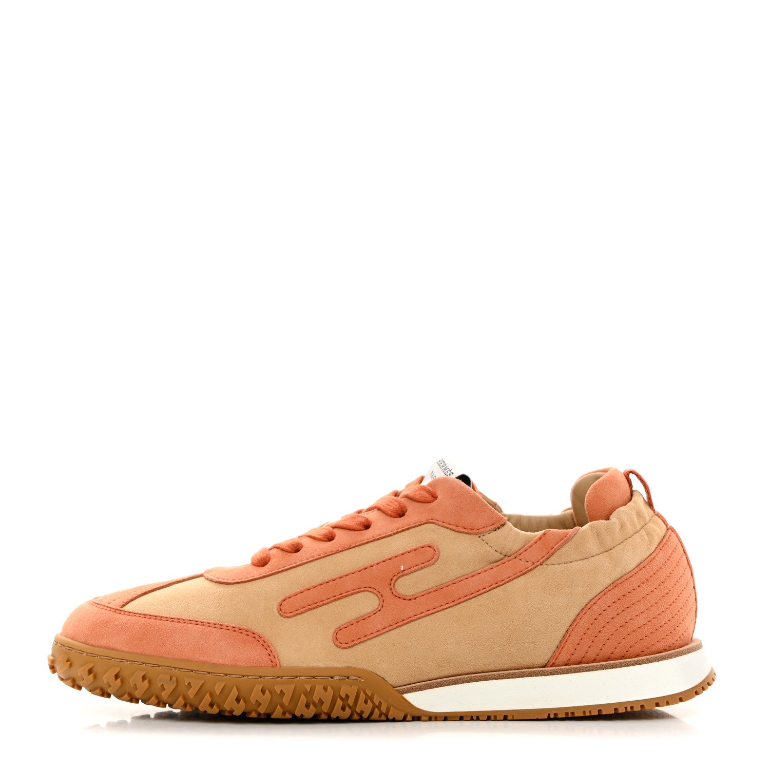 Hermes Suede Goatskin Jet Sneakers 40 Beige Natura Orange Nacarat 1 of 8