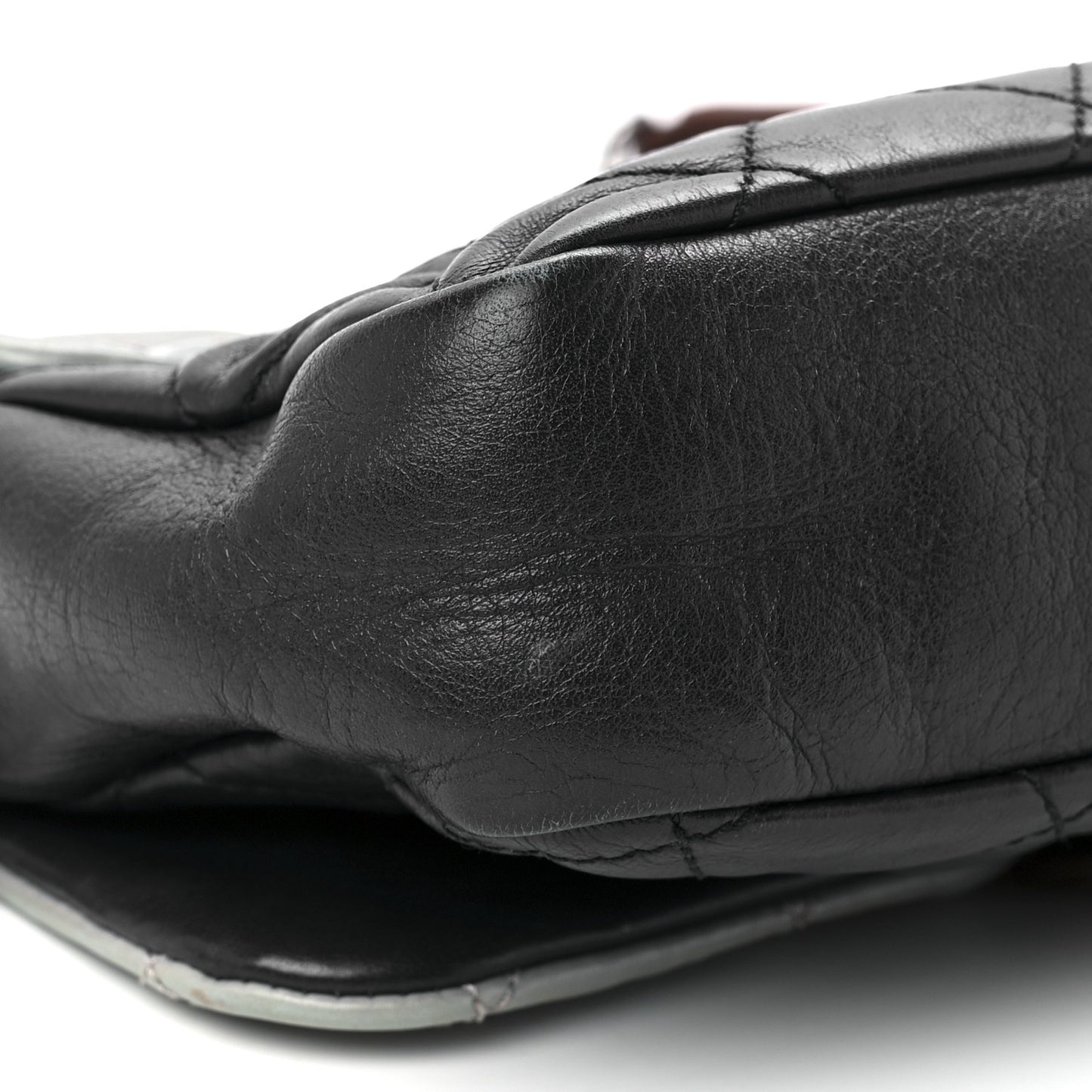 Iridescent Calfskin Tri-Color Country Chic Flap Navy Blue