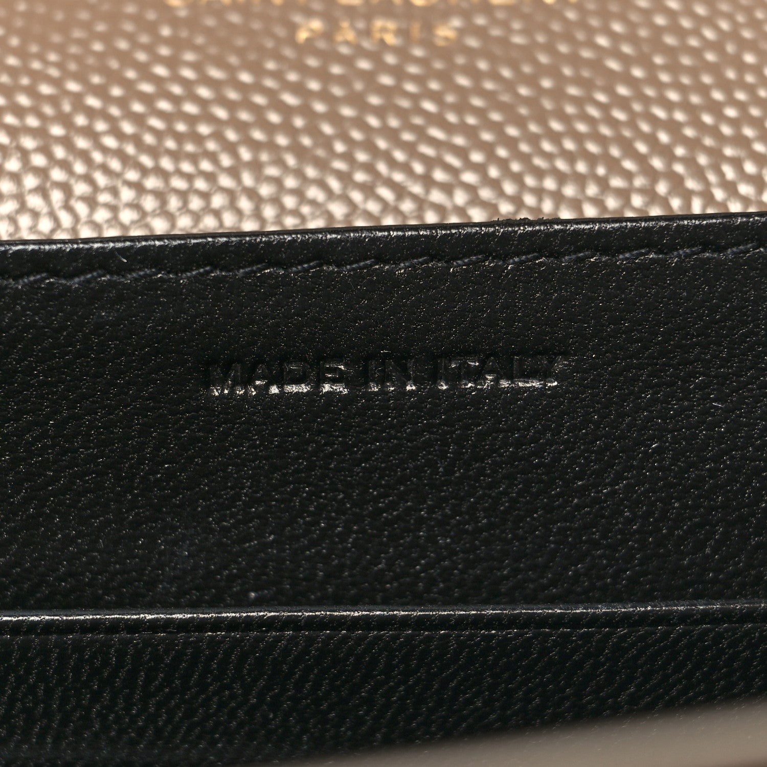 Saint Laurent Grain De Poudre Monogram Cassandra Chain Wallet Dark Beige 7 of 11