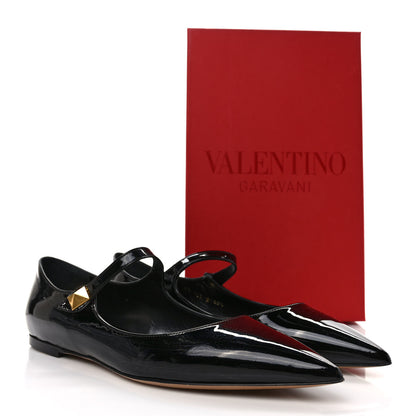 Valentino Garavani Patent Tiptoe Ballerina Flats 40.5 Black 9 of 9