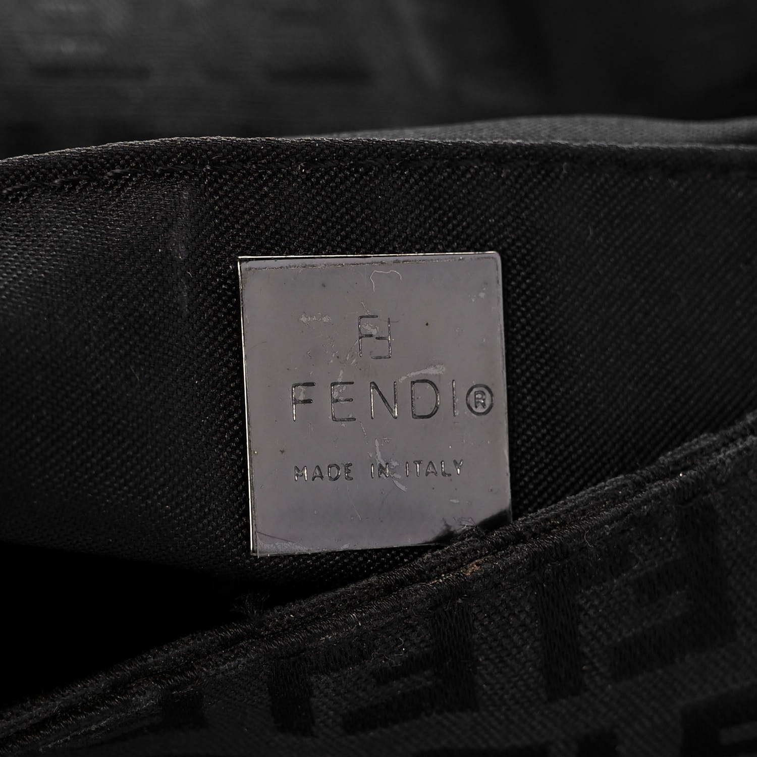 Fendi Zucchino Mini Baguette Black 6 of 14