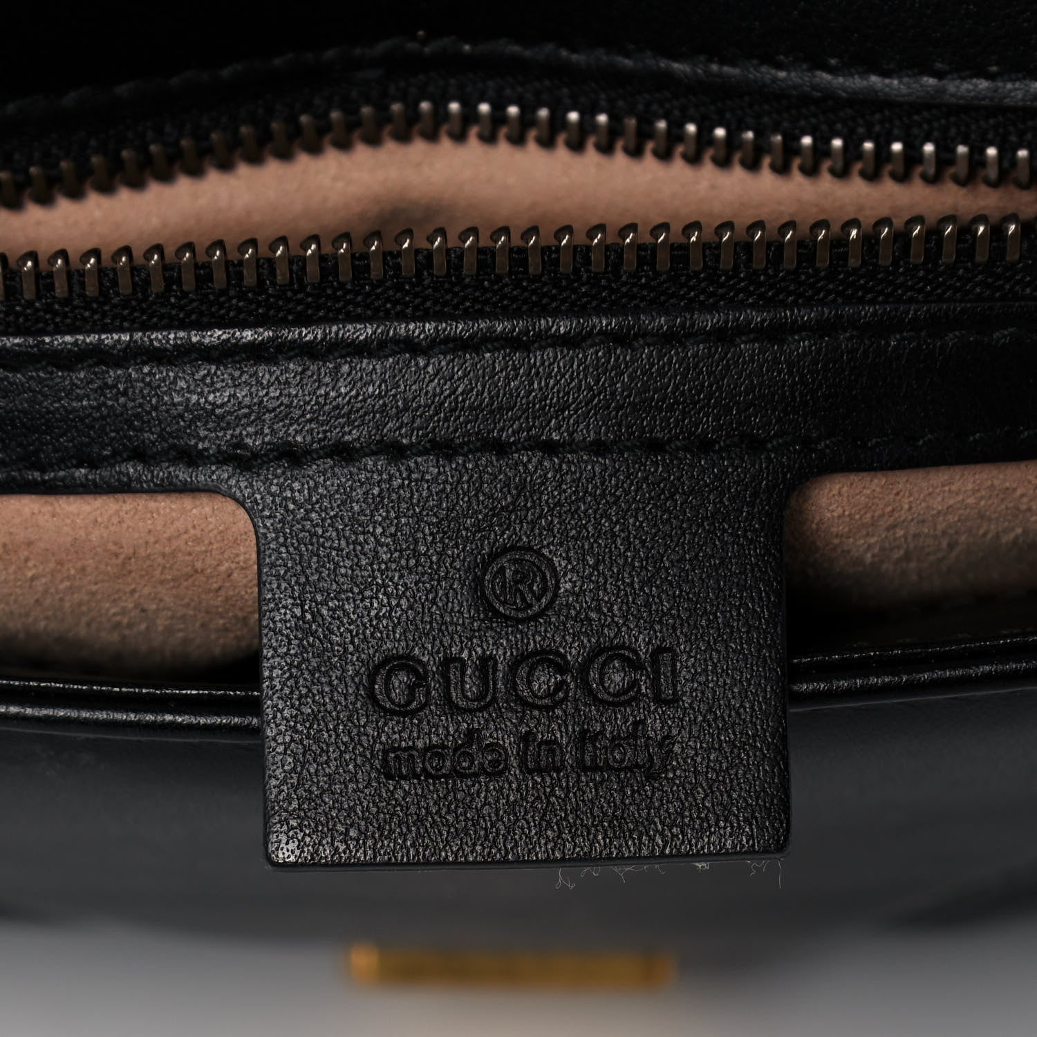 Gucci Calfskin Matelasse Small GG Marmont Shoulder Bag Black 6 of 11