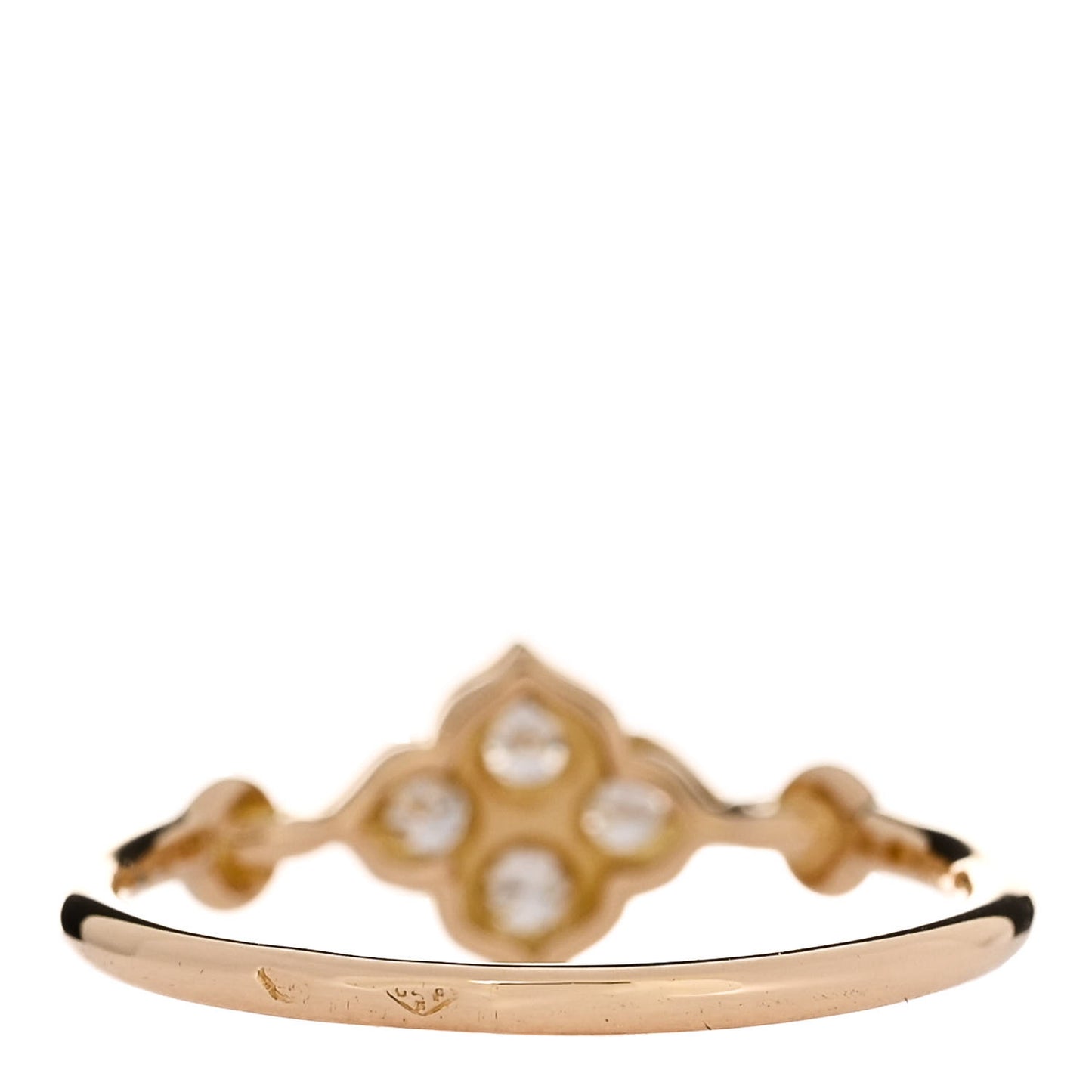 18K Yellow Gold Diamond Hindu Floral Ring 49 4.75