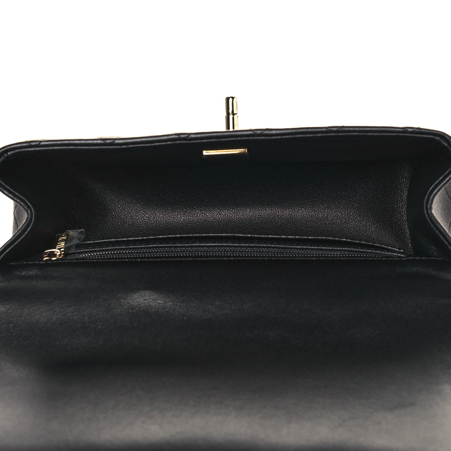 Chanel Lambskin Quilted Mini Top Handle Rectangular Flap Black 5 of 15