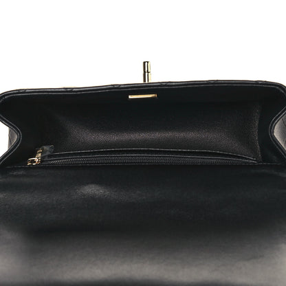 Chanel Lambskin Quilted Mini Top Handle Rectangular Flap Black 5 of 15