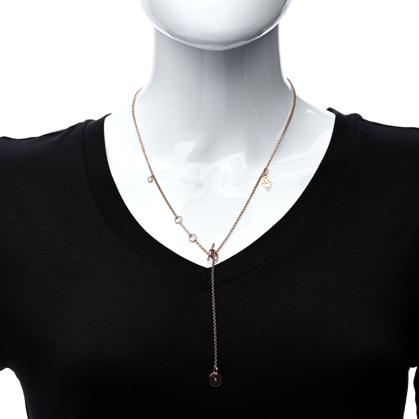 18K Rose Gold Diamond Gambade Necklace