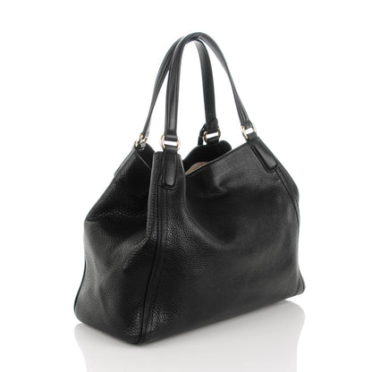 Gucci Pebbled Calfskin Medium Soho Shoulder Bag Black 3 of 7