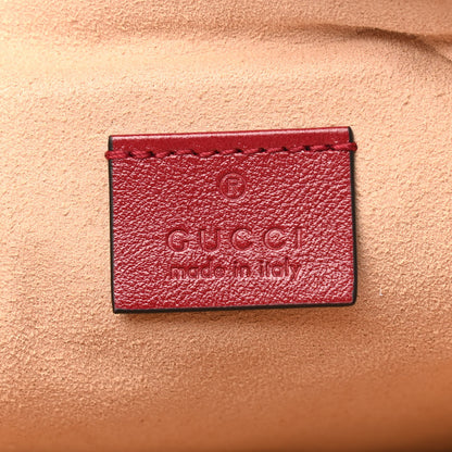 Gucci Azalea Calfskin Matelasse Heart GG Marmont Zip Pouch Romantic Cerise 6 of 8