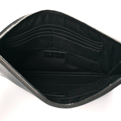 Saint Laurent Grain De Poudre Zipped Tablet Holder Khaki 5 of 9