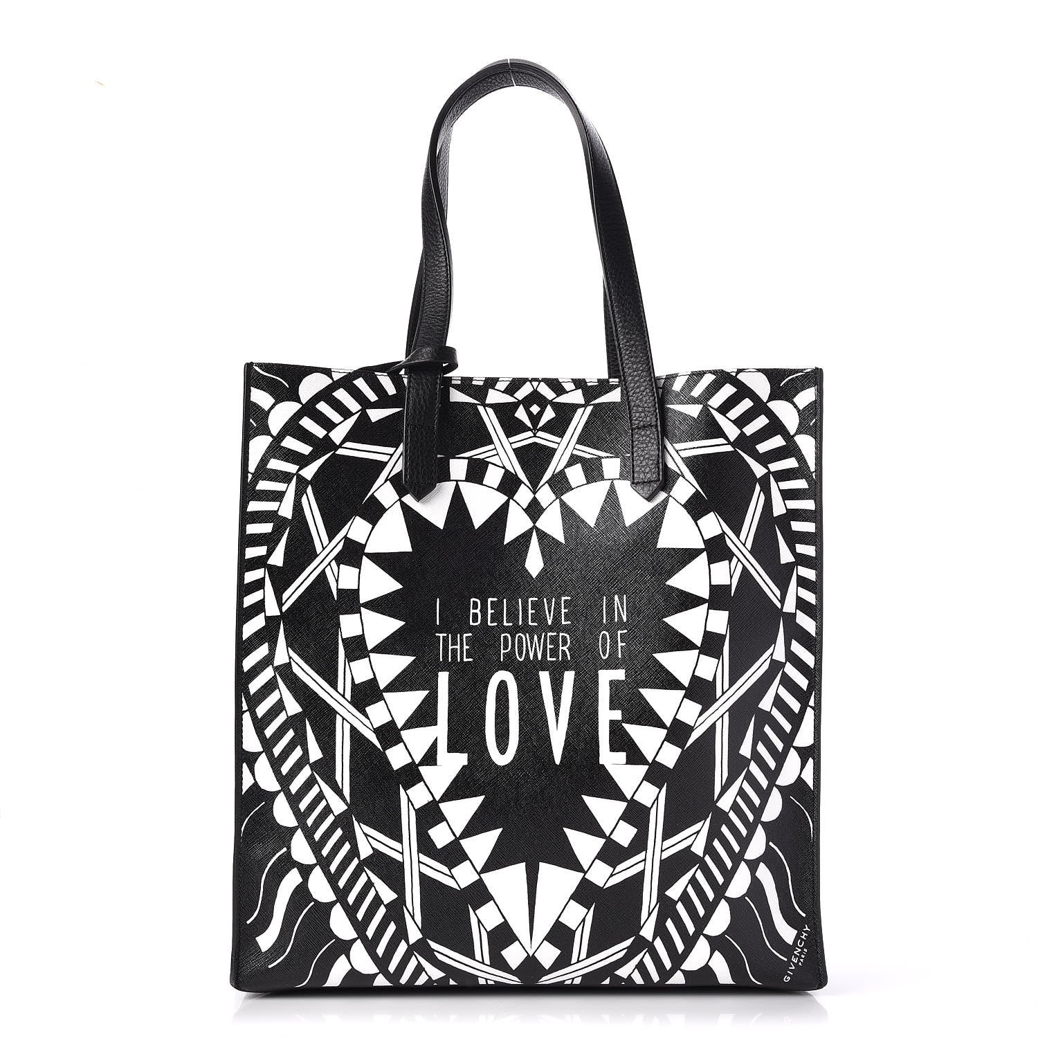 Givenchy Calfskin Power of Love Print Tote Black 1 of 10
