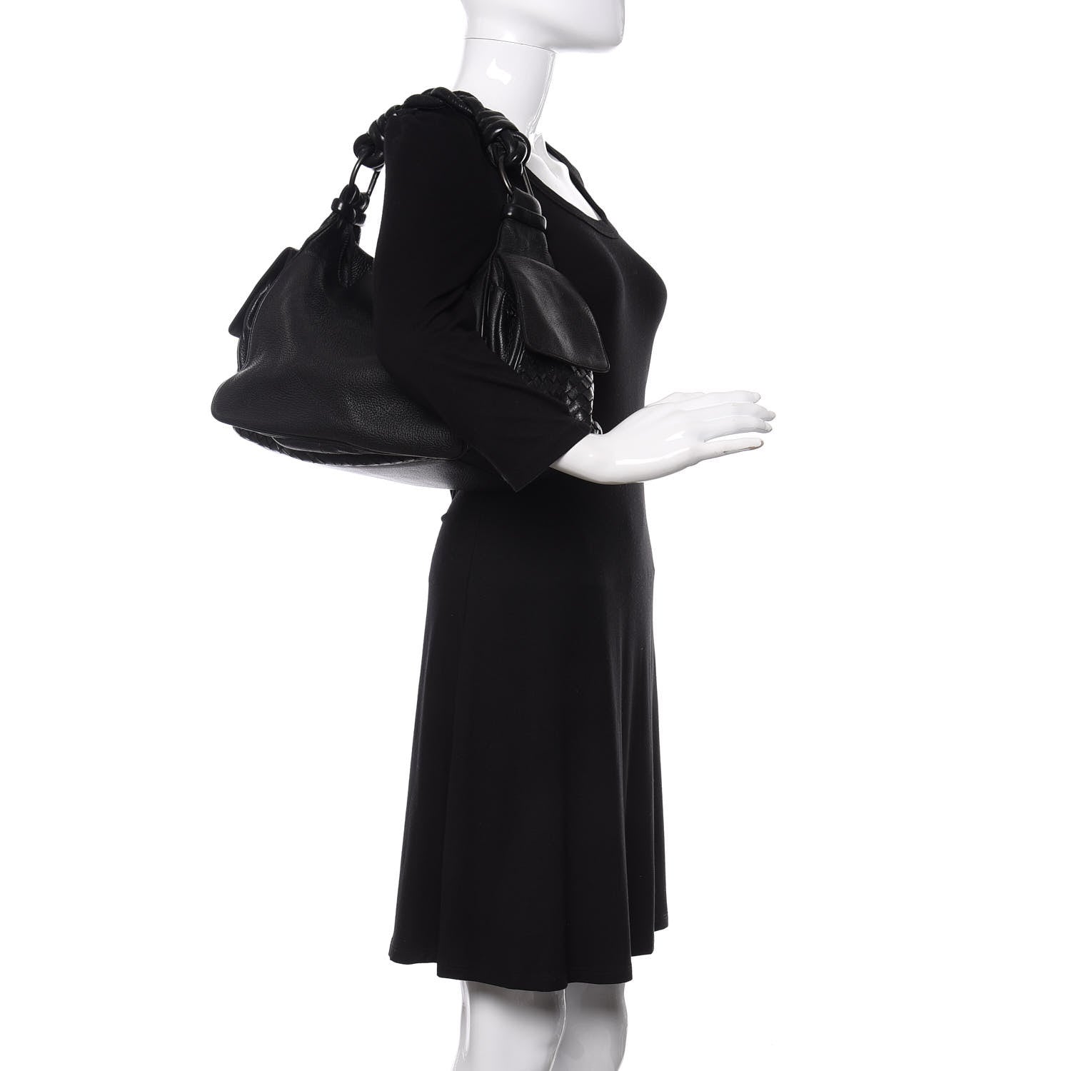 Bottega Veneta Cervo Cocker Hobo Black 2 of 12