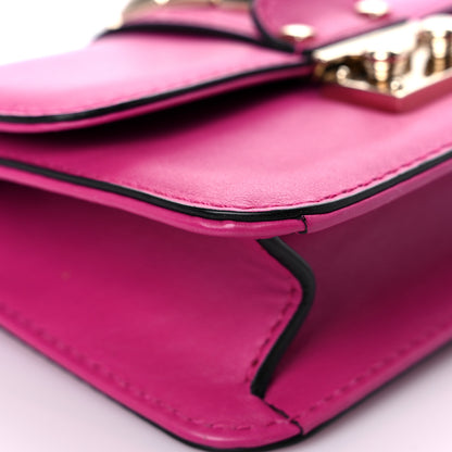 Valentino Garavani Vitello Mini Glam Lock Rockstud Flap Fuxia 7 of 14