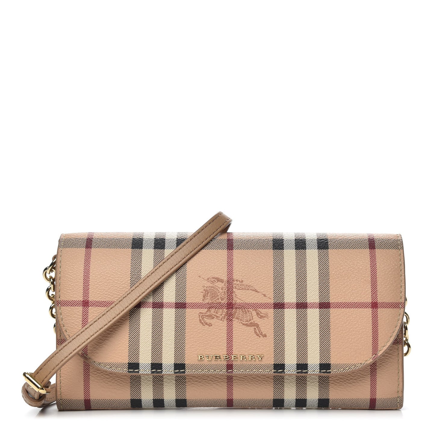 Haymarket Check Henley Wallet On Chain Mid Camel