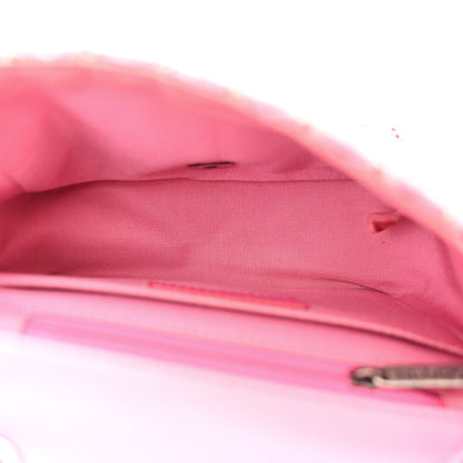 Chanel Lambskin Crochet Embroidered Mini Flap Pink 5 of 10