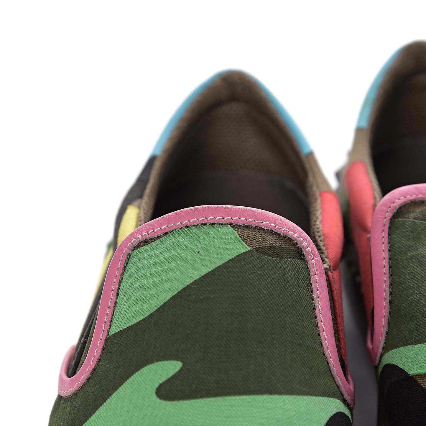 Canvas Womens Rockstud Slip On Sneakers 37 Camouflage