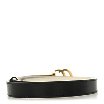 Gucci Plutone Calfskin Double G Reversible 20mm Belt 70 28 Black White 2 of 5