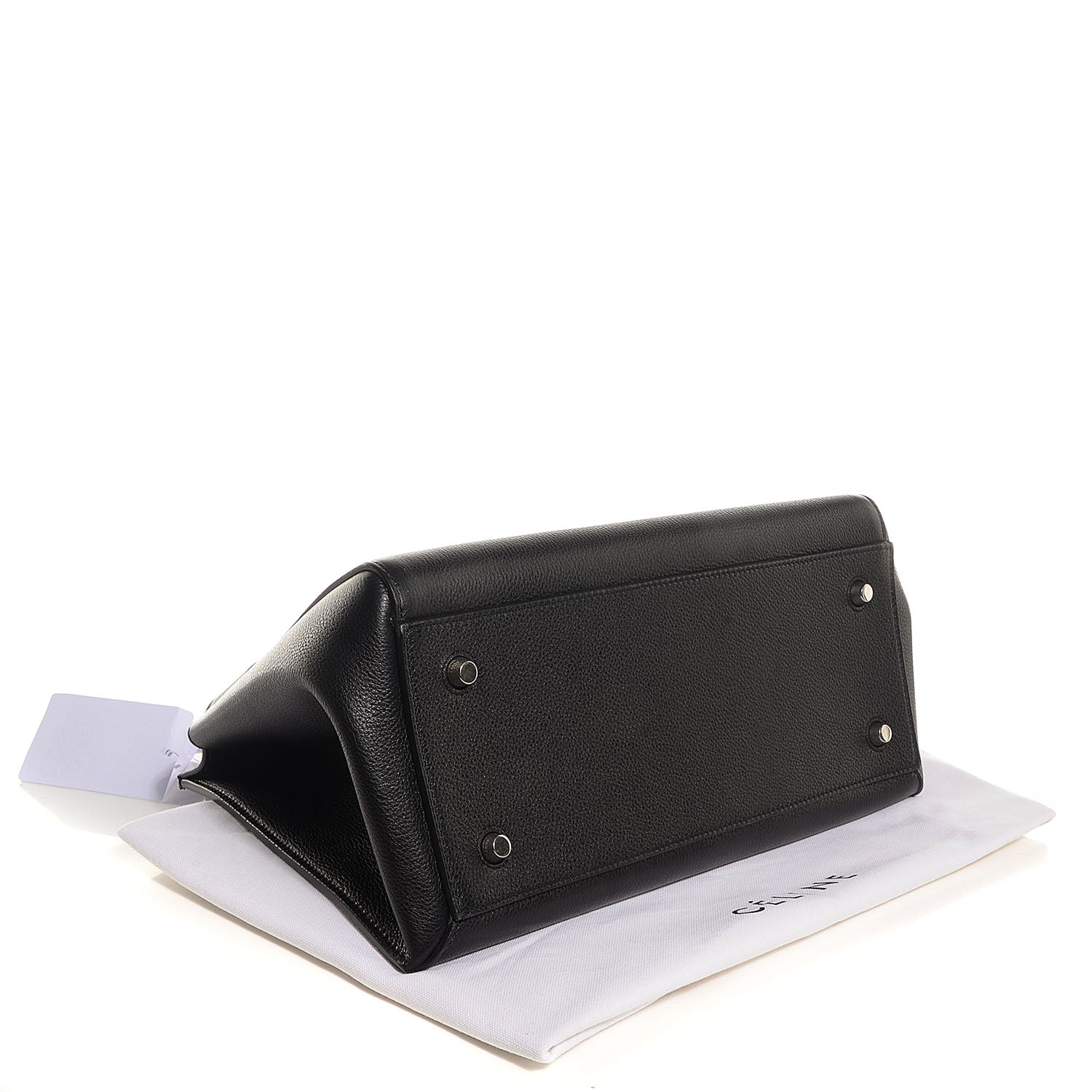 Celine Grained Calfskin Small Edge Shoulder Bag Black 4 of 10