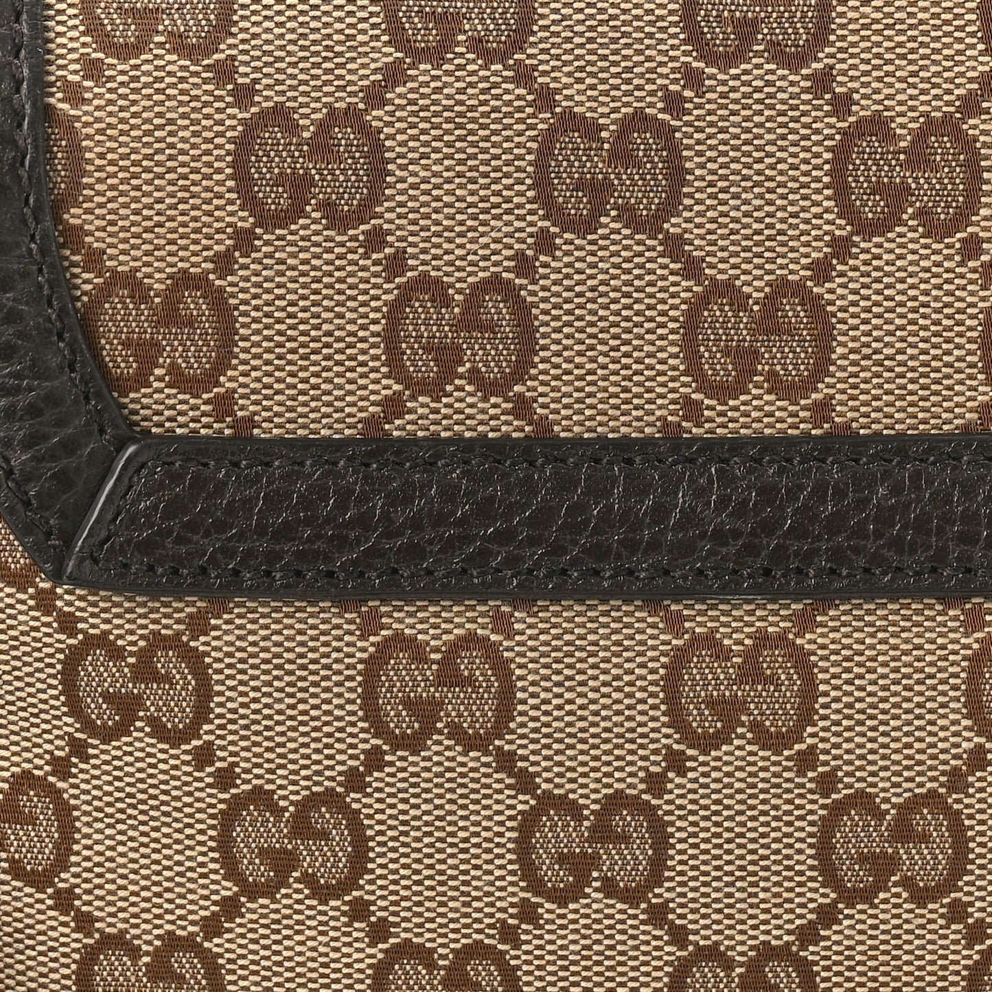 Monogram Flap Messenger Bag Beige Dark Brown