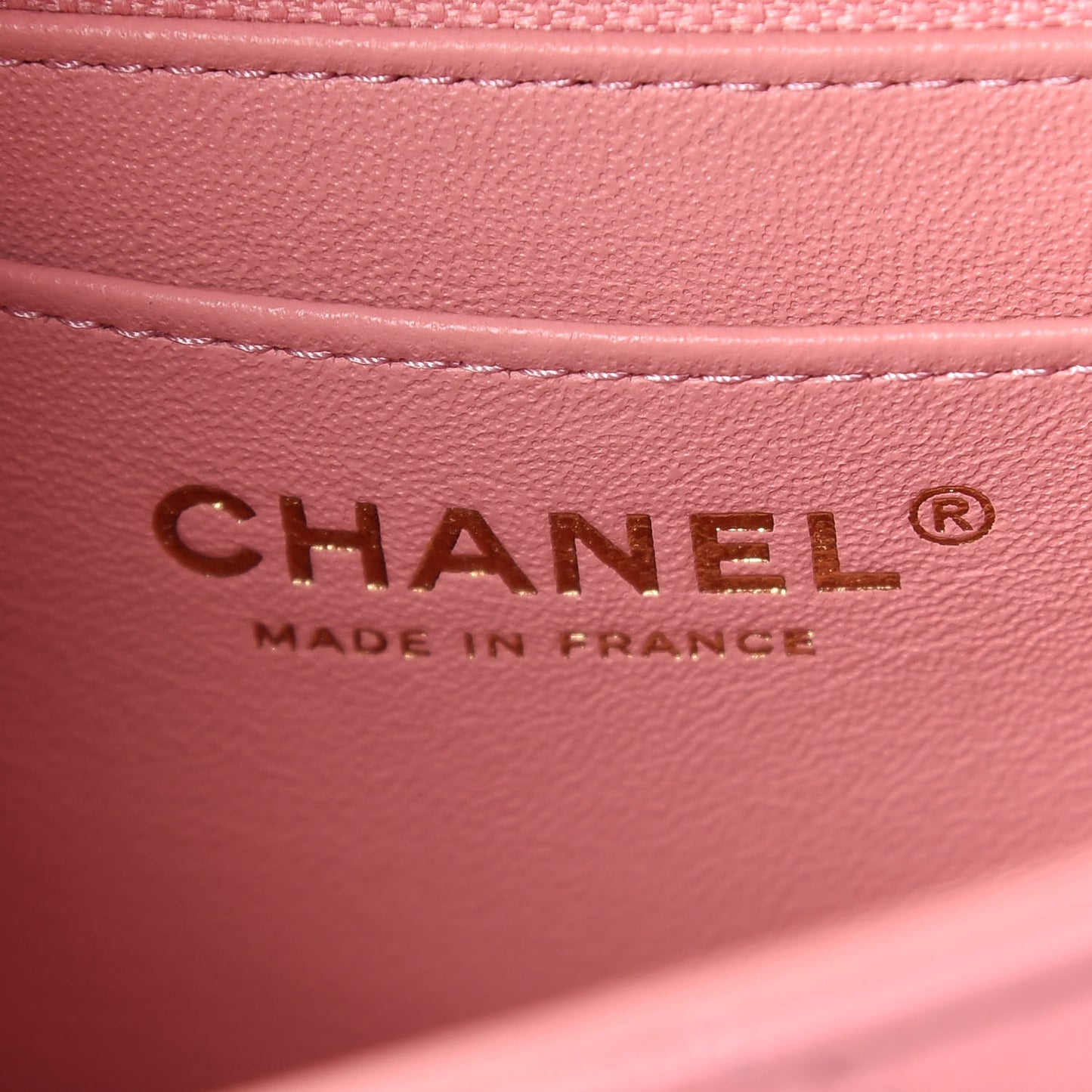 Lambskin Quilted Mini Rectangular Flap Pink