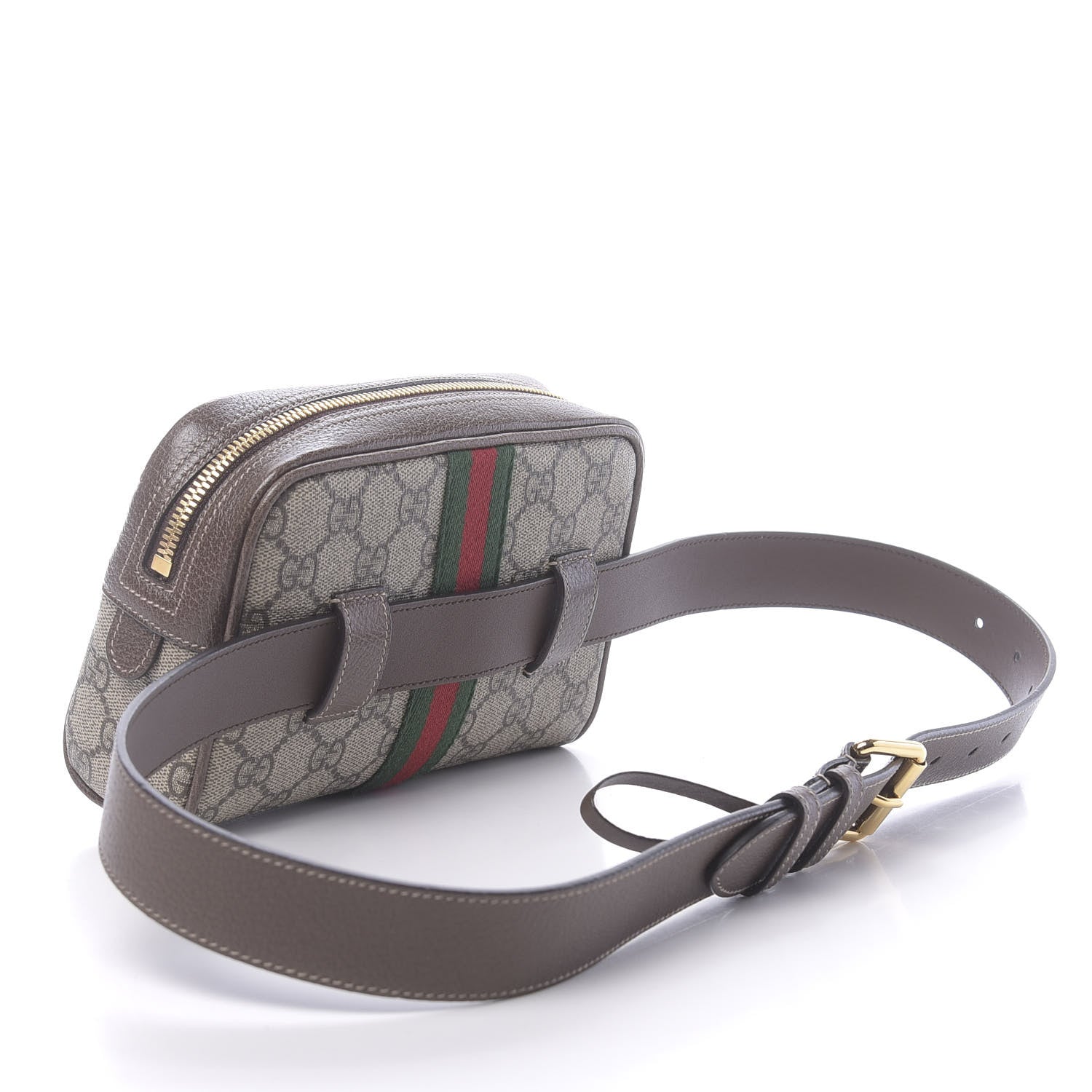 Gucci GG Supreme Monogram Web Small Ophidia Belt Bag 85 34 Dark Brown 3 of 10