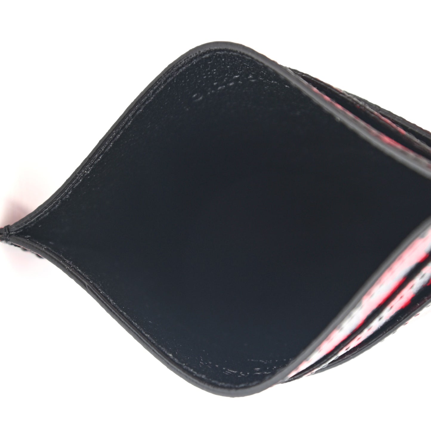 Grain De Poudre Baby Cat Print Card Case Rouge Eros Black