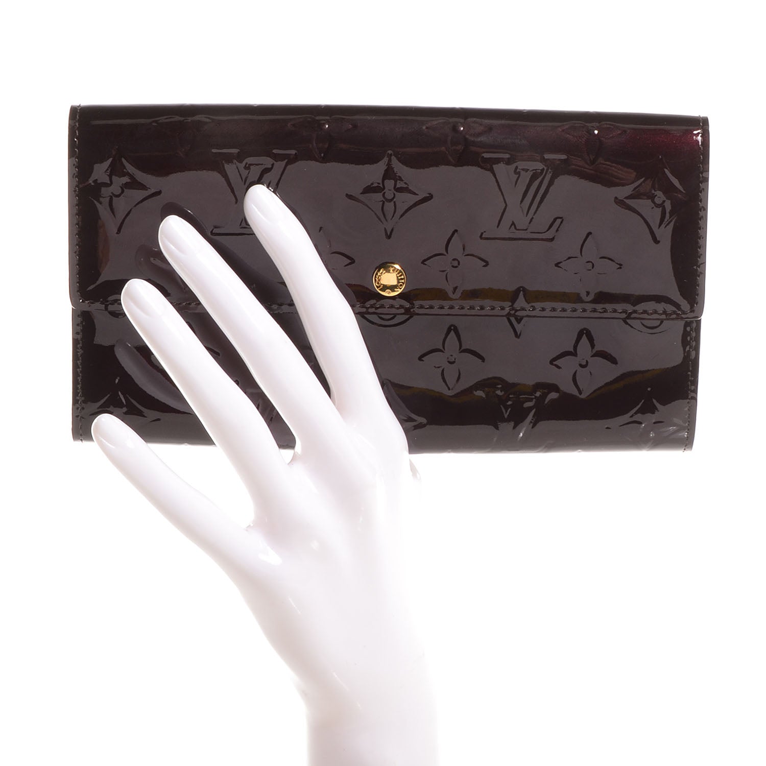 Louis Vuitton Vernis Sarah Wallet Amarante 2 of 7