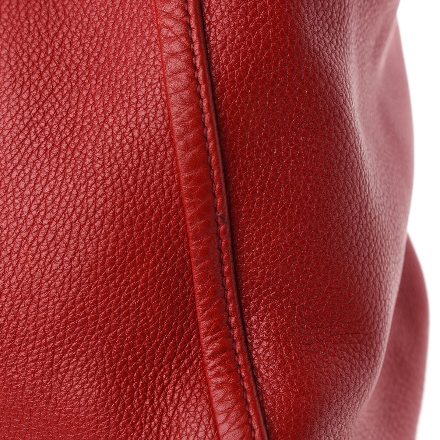 Pebbled Calfskin Medium Soho Shoulder Bag Red