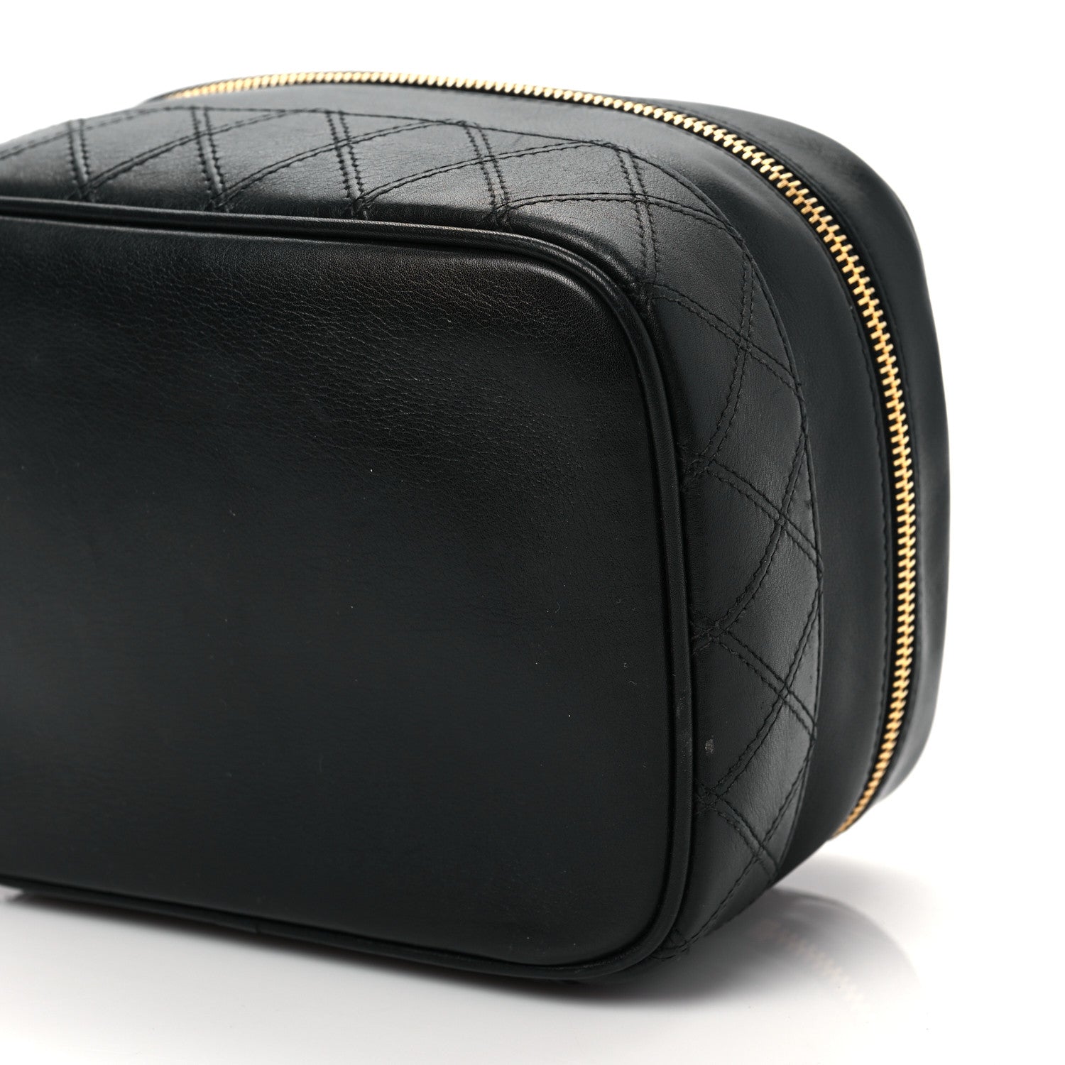 Chanel Lambskin Vanity Cosmetic Case Black 10 of 13