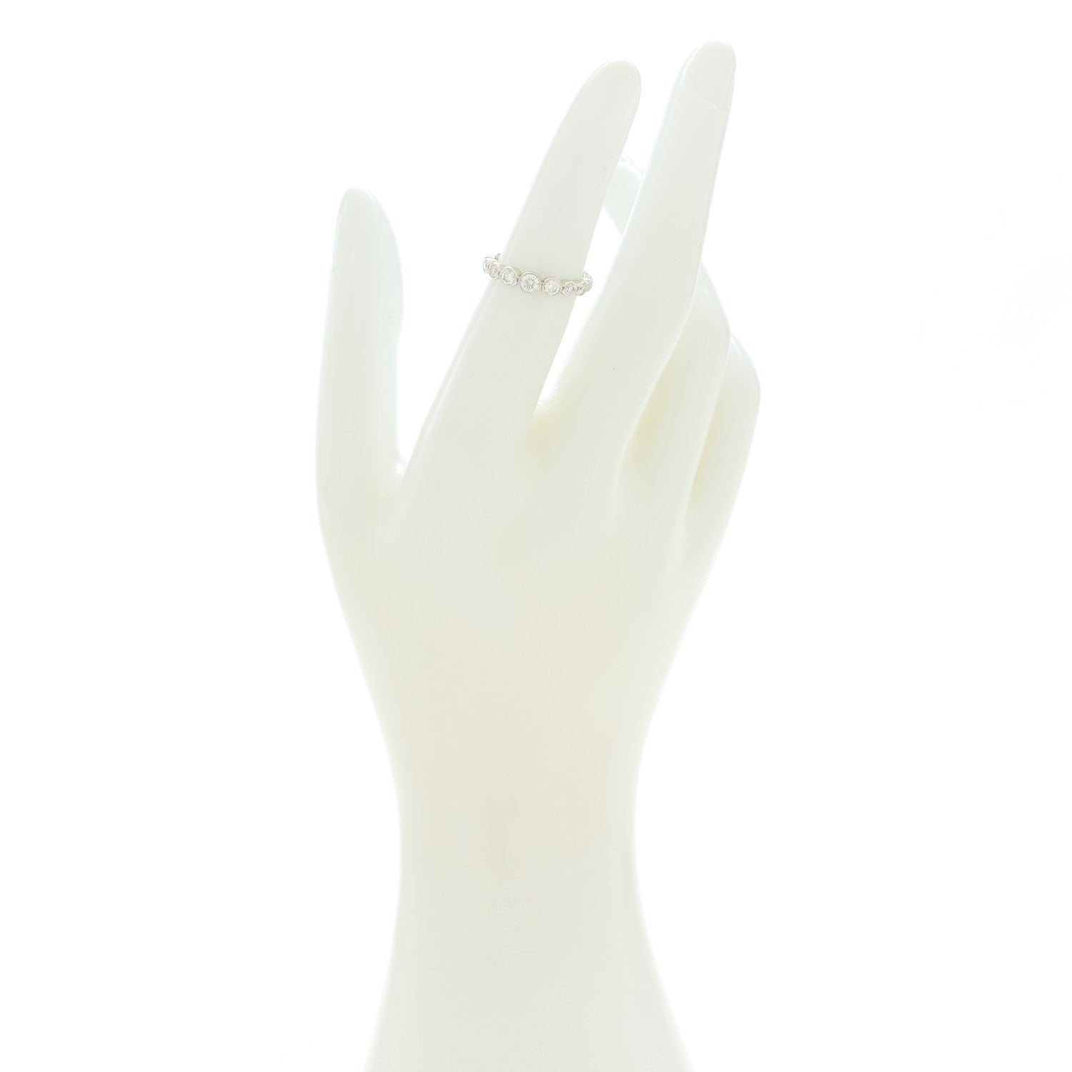 Tiffany Platinum Diamond Jazz Graduated Band Ring 49 5 2 of 4
