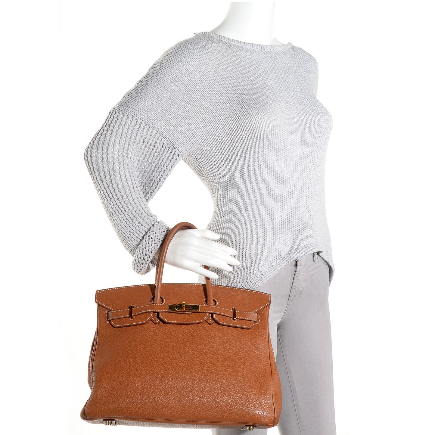 Taurillon Clemence Birkin 35 Gold